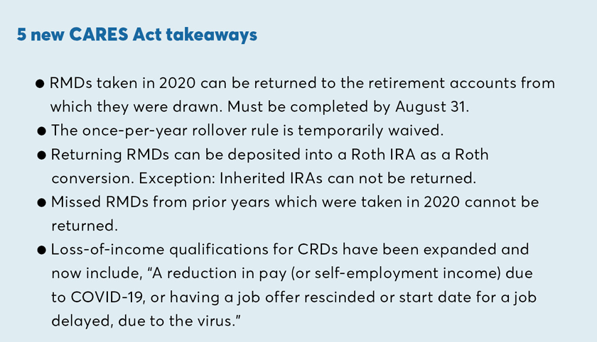 5 new CARES Act takeaways-Ed Slott
