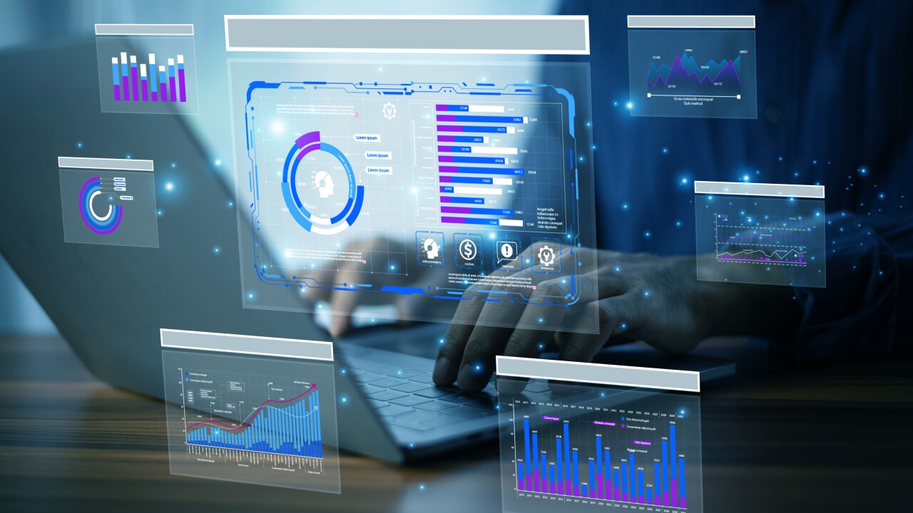 Data analysis concept. Businessman use AI technology for data analysis to track employee performance and refine internal processes for better productivity.