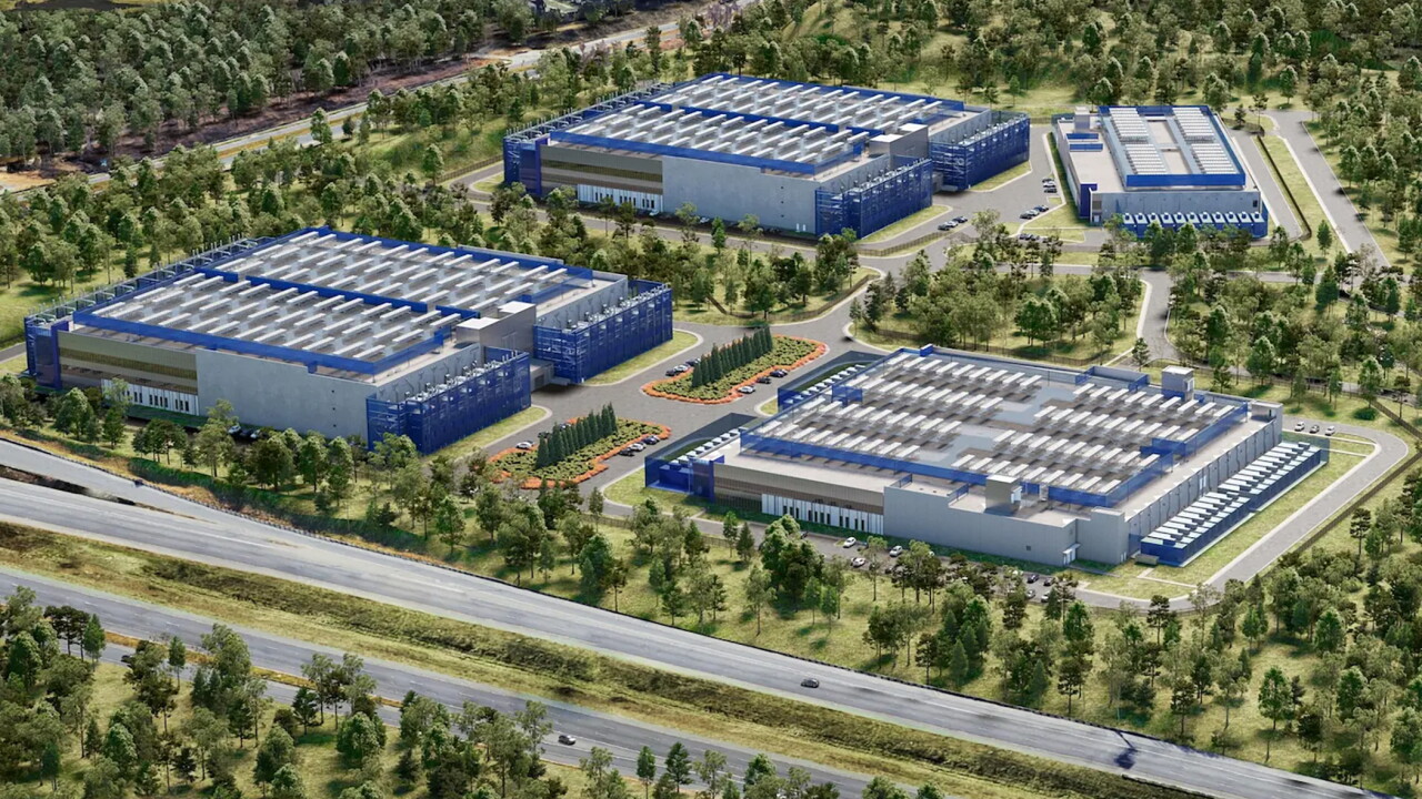 A rendering of a Vantage data center near Ashburn Va.