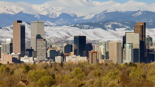 Denver skyline.