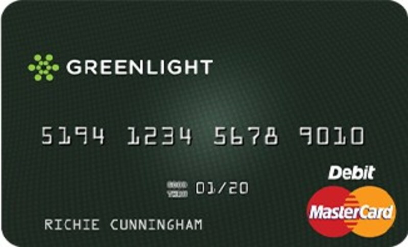 Debit card provided by Greenlight Financial Technology
