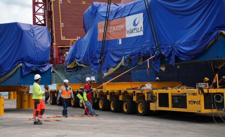 WAPA workers receiving generators in 2021