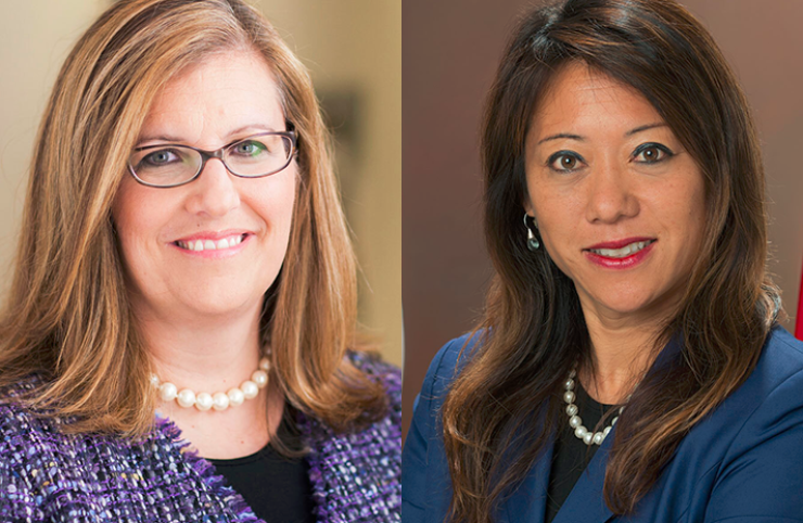 Suzanne Mayes and Fiona Ma