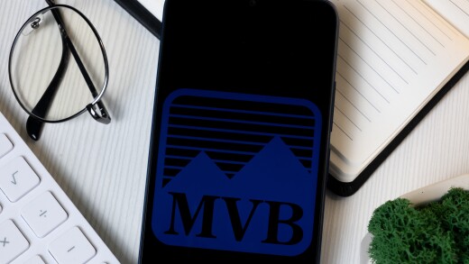 New York, USA - 1 June 2024: MVB Financial Logo on Phone Screen, Company Icon