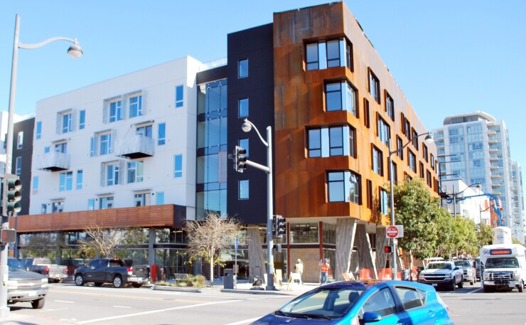 588 Mission Bay Boulevard North, which opened in 2017, is a mixed-use, transit-oriented, affordable housing development in San Francisco funded in part by the city's former redevelopment agency.