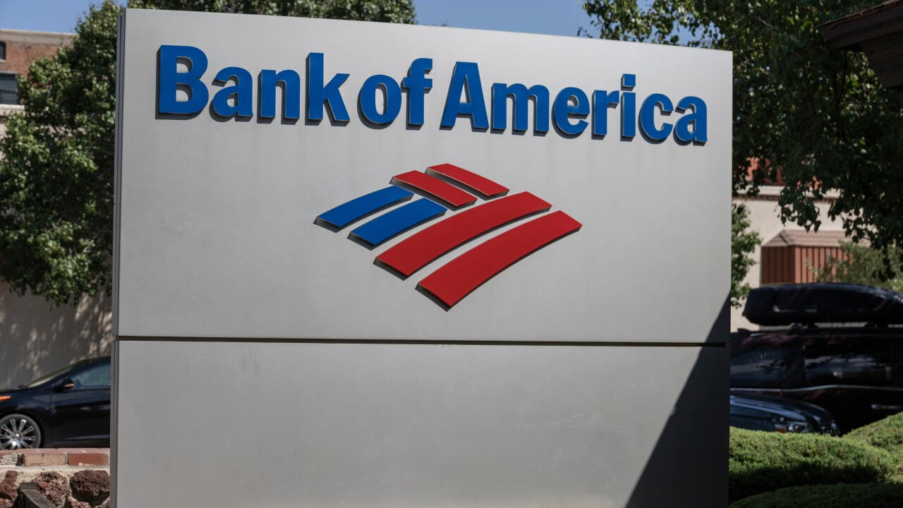 Bank of America corporate office sign