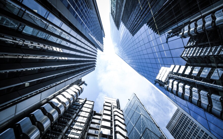Skyscrapers in London.