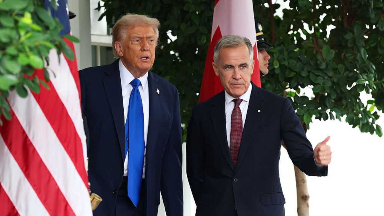 U.S. President Donald Trump and Canadian Prime Minister Mark Carney at the White House