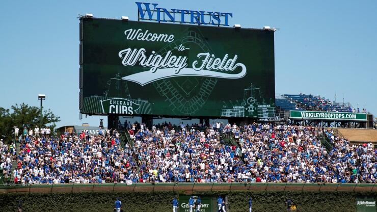 Wintrust Financial has sponsorship deals with three Major League Baseball franchises, including the Chicago Cubs.