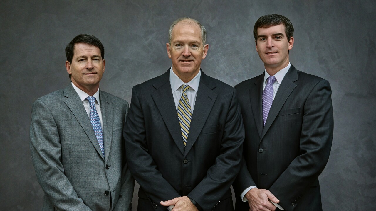 Advisors Steve Longo, his uncle Ted Longo, and Chris Collins will open a new Sanctuary Wealth office in New Orleans.