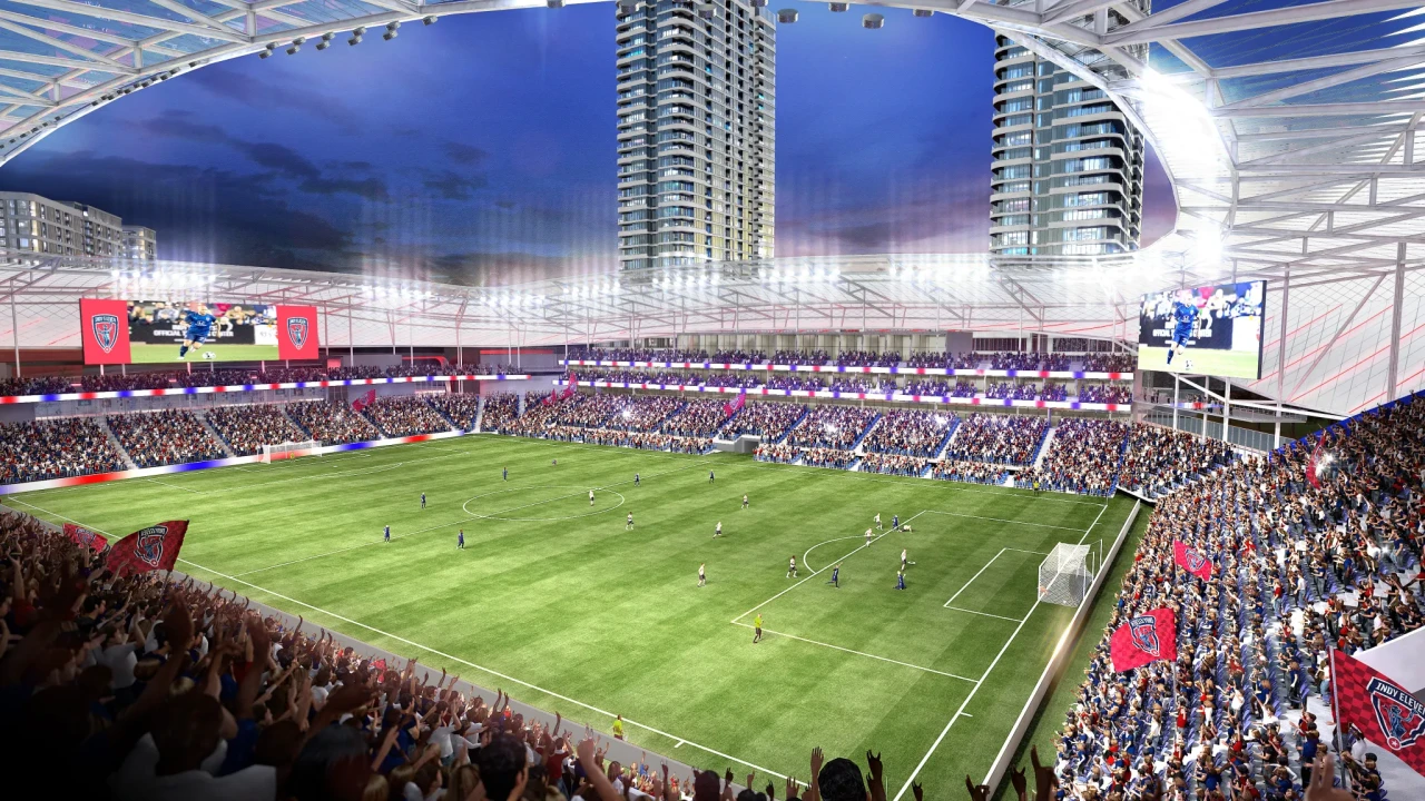 Rendering of Indy Eleven soccer stadium