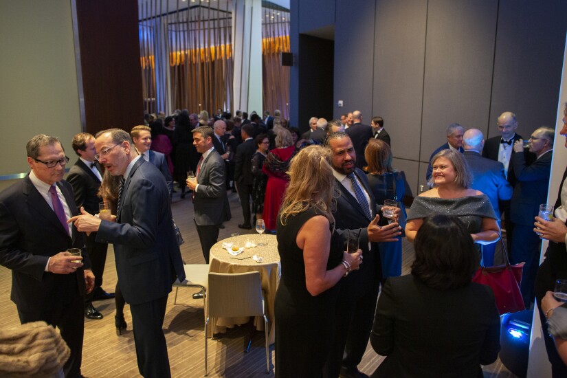 guests mingling at cocktails