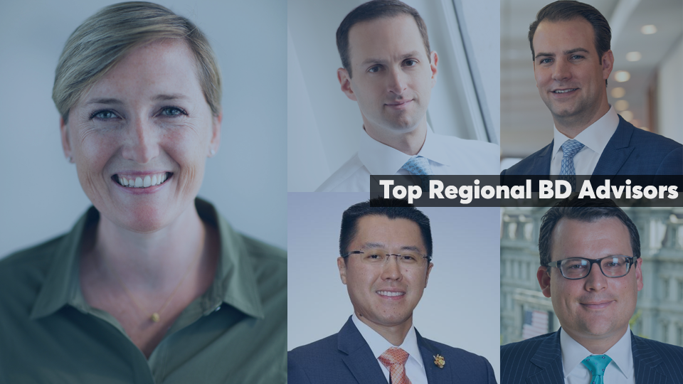 Top regional BD advisors under 40 cover slide 2020 edition