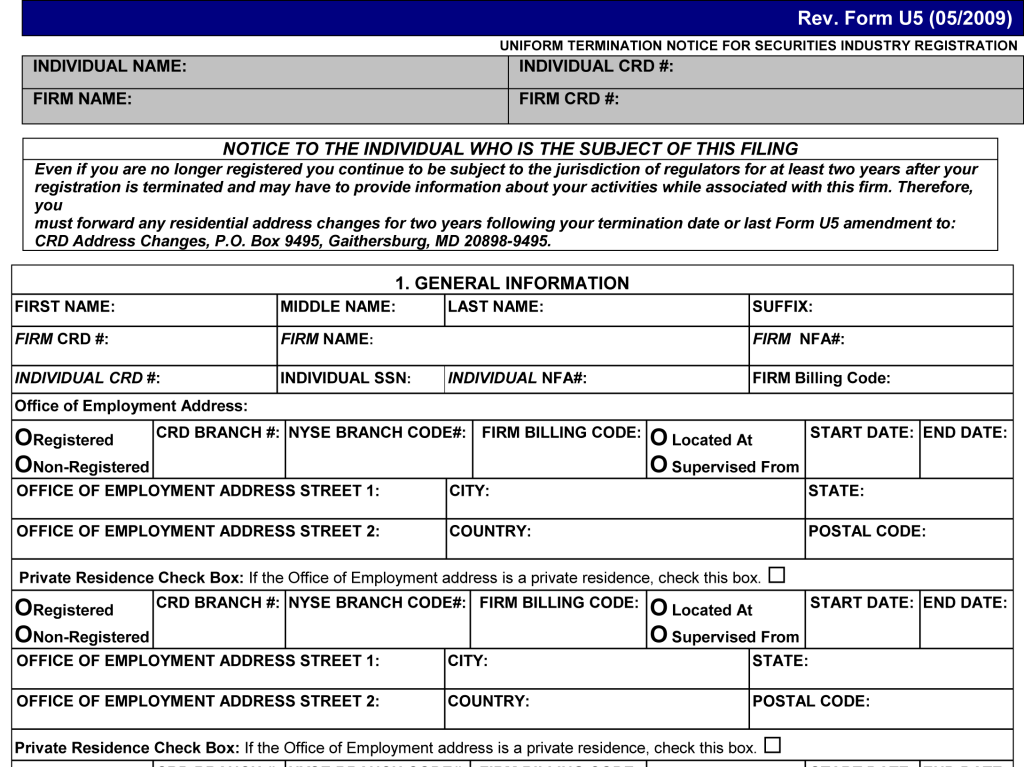 FINRA’s Form U4, Form U5 and the CRD system | Financial Planning