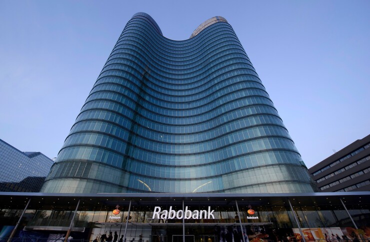The headquarter building of Rabobank stands in Utrecht, the Netherlands.