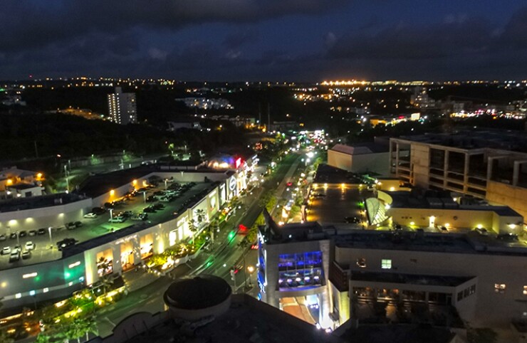Guam city at night