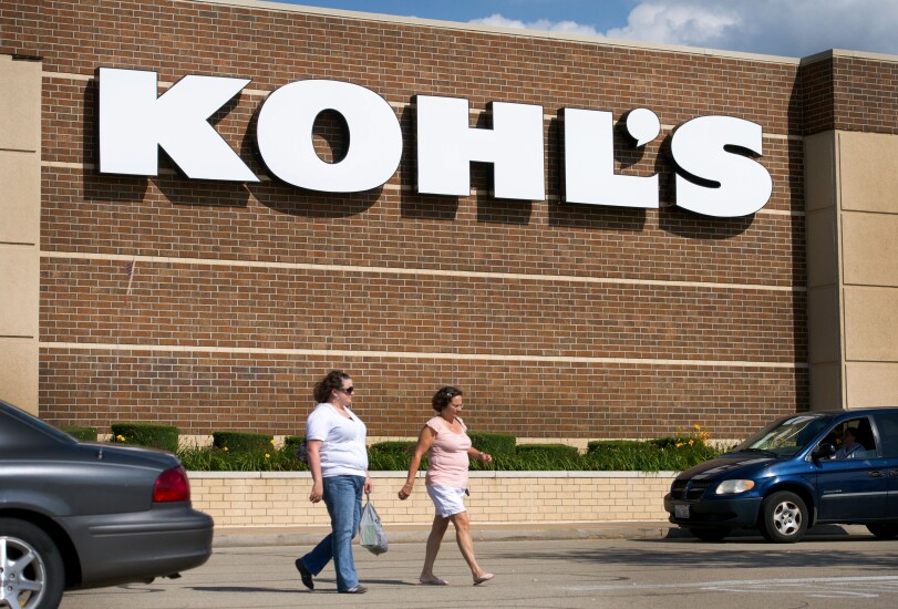 Customers exit a Kohl's store in Peru, Illinois.