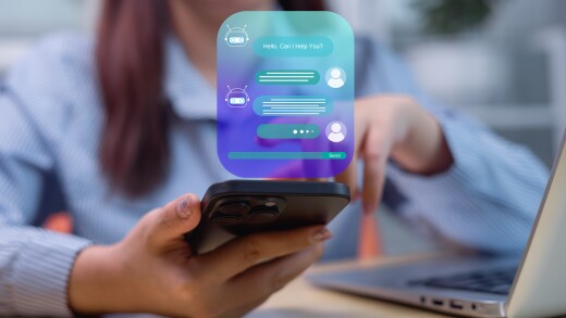 Person using AI agent