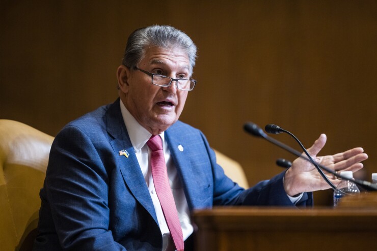 Sen. Joe Manchin, D-WV, chair of the Senate Energy and Natural Resources Committee.