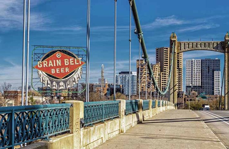 The Hennepin Avenue Bridge in Minneapolis.