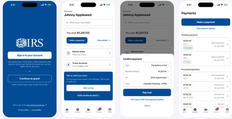 IRS mobile app