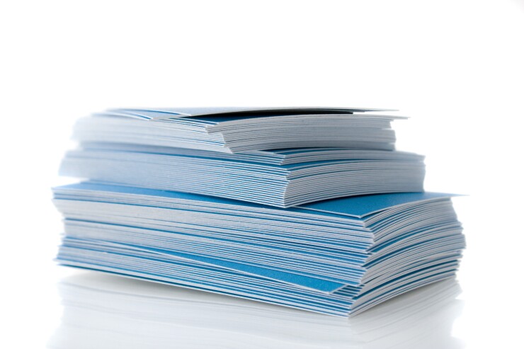 Stack of business cards