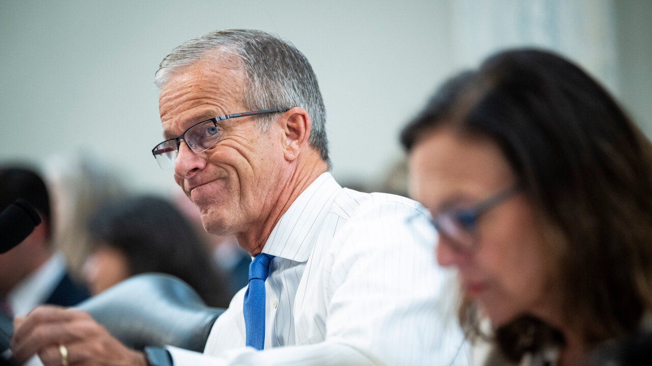 A picture of Senate majority leader John Thune.