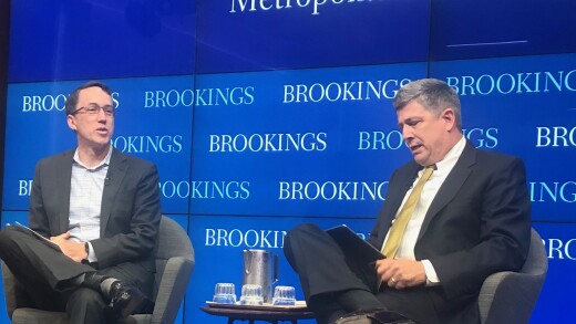 Left to right, DJ Gribbin, former special assistant to President Donald Trump, and John Porcari, former deputy secretary at the U.S. Department of Transportation.