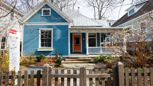 Atlanta house with for sale sign in 2023