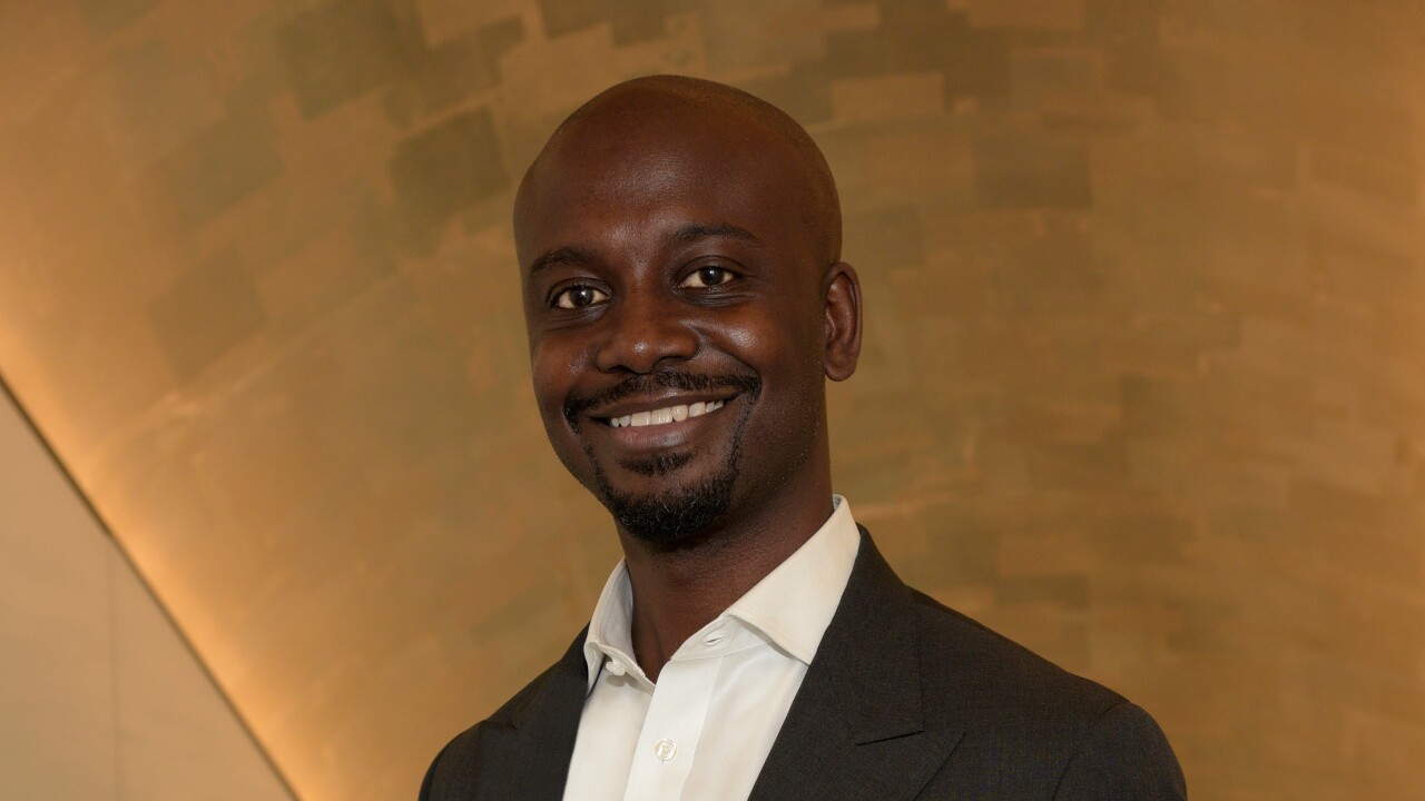 Emmanuel Aidoo, head of the distributed ledger and blockchain effort at Credit Suisse.