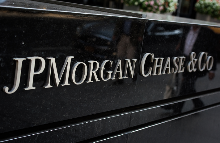 Sign displaying the JPMorgan Chase & Co. name.