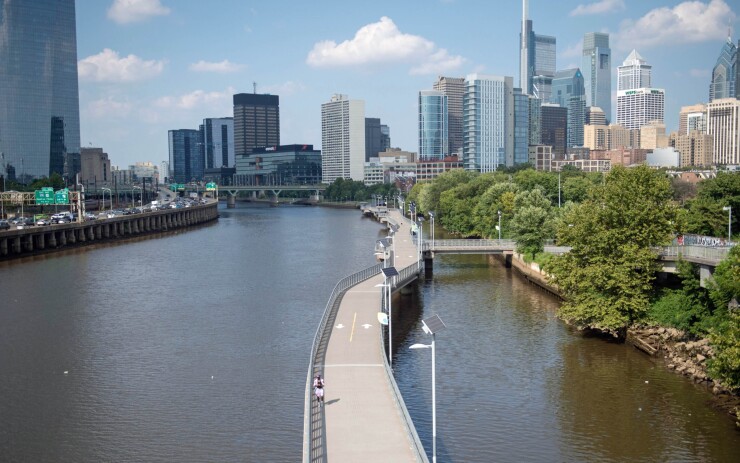 The Shuylkill River in Philadephia.