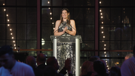 Allison Swisher accepts the Midwest Deal of the Year