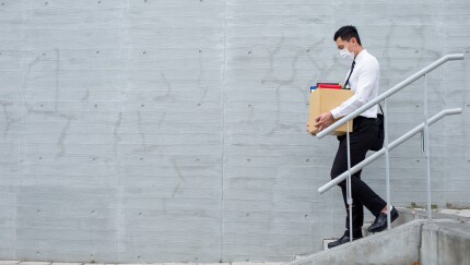Asian man being fired