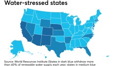 States categorized by so-called 'baseline water stress'
