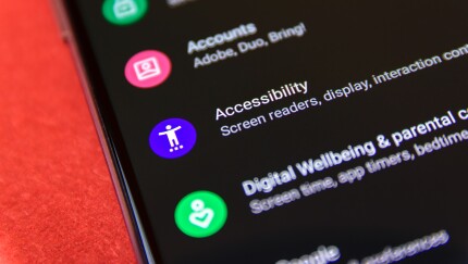 Android accessibility screen