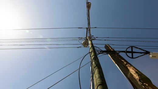 Power poles and power lines