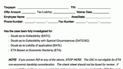 Effective Tax Administration form