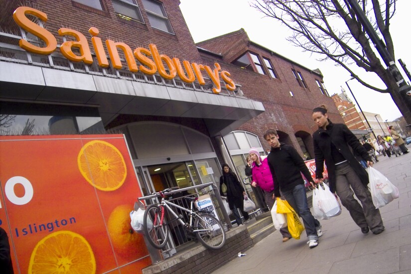 Sainsbury's store and shoppers