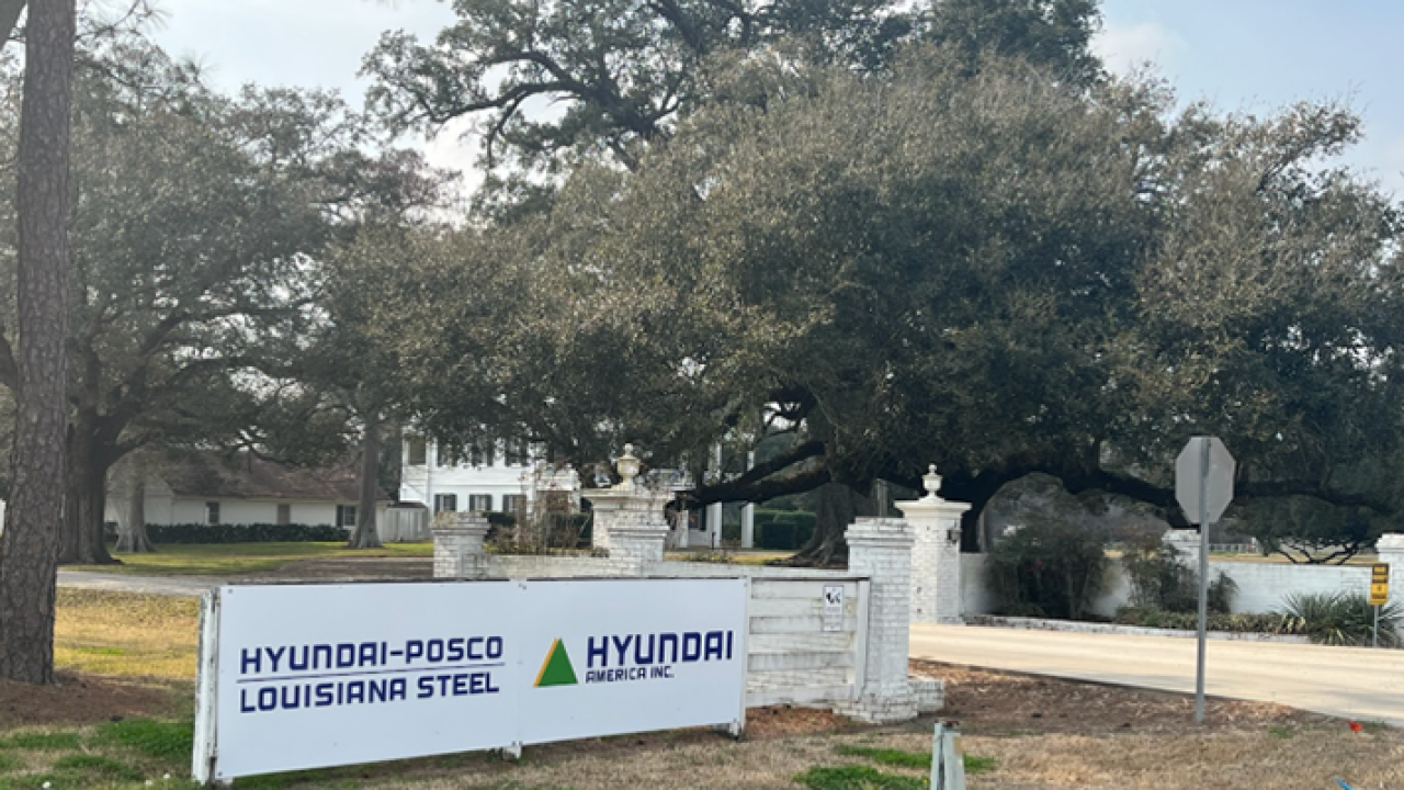 Planned Hyundai steel plant site in Louisiana
