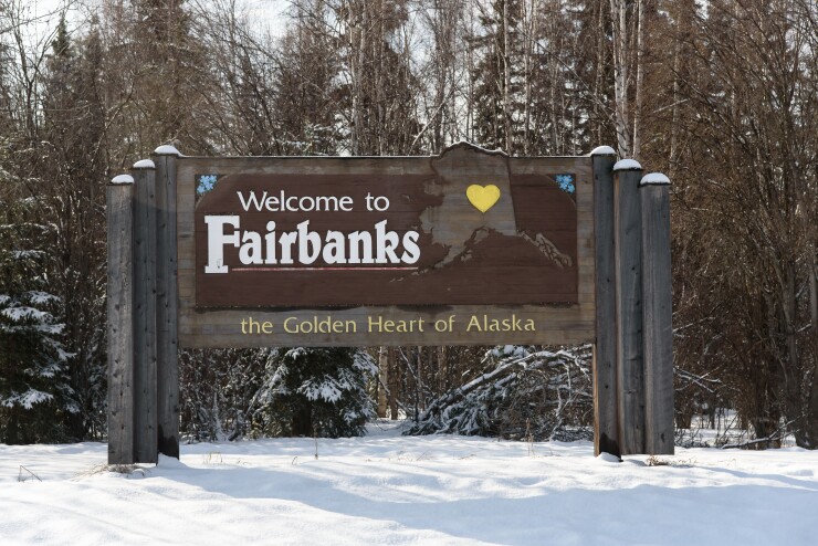Welcome to Fairbanks Alaska sign