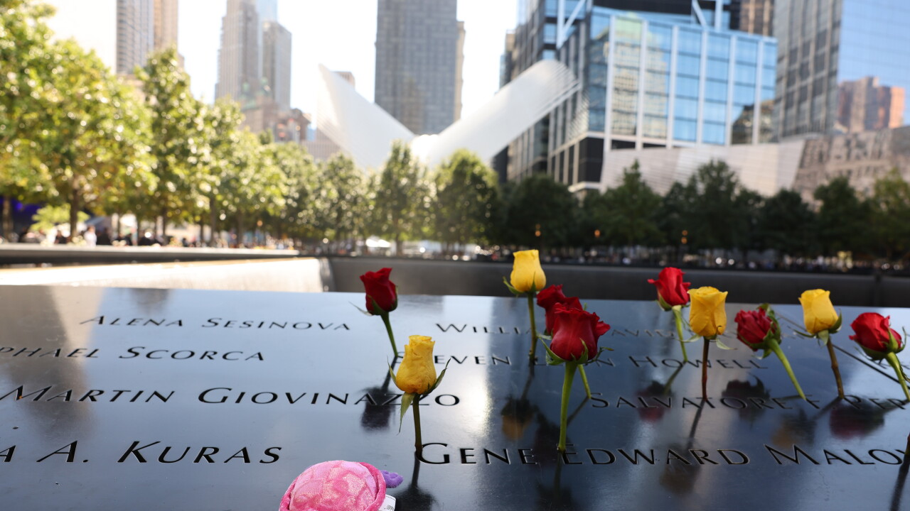 A close-up picture of Sept. 11 memorial in lower Manhattan.