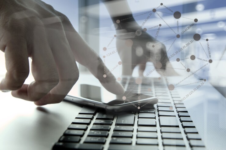 Mobile banking concept