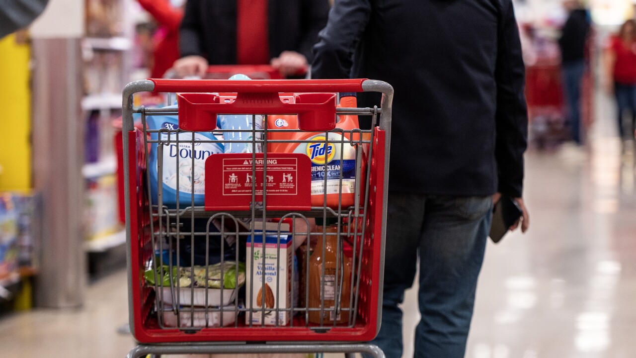 Shoppers At A Target On Black Friday