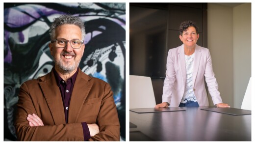 Left: Ryan Christiansen, executive director of the Stena Center for Financial Technology at the University of Utah. Right: Julieann Thurlow, president and CEO of Reading Cooperative Bank