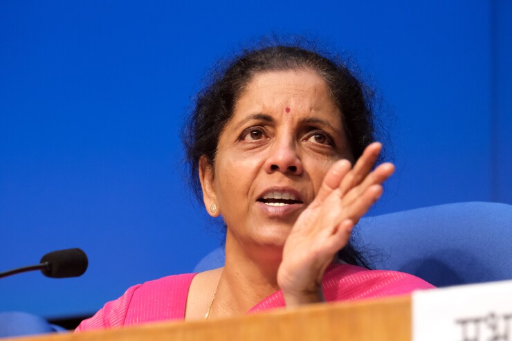 Nirmala Sitharaman, India's finance minister.