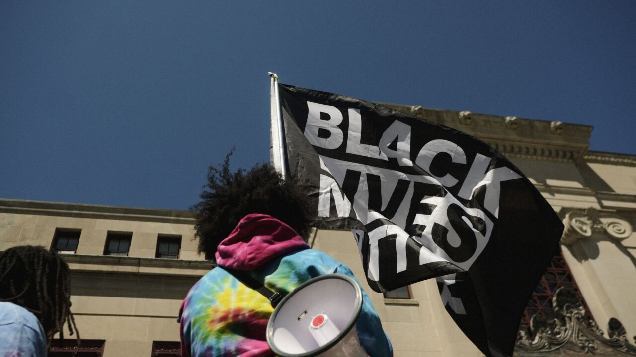 Black Lives Matter demonstration in Columbus, Ohio, in May 2021
