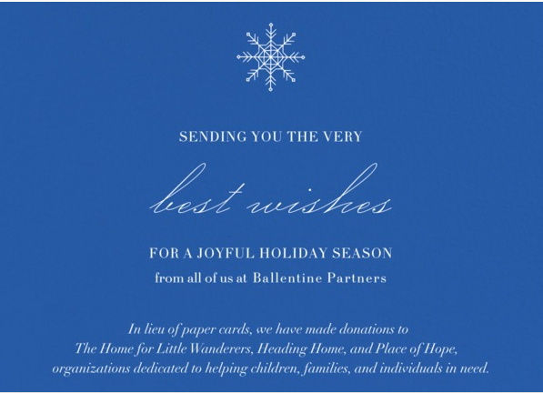 ballentine holiday card iAG