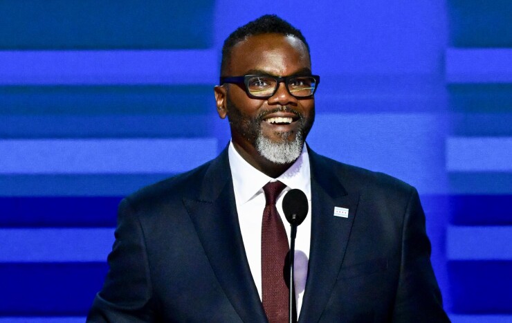 Chicago Mayor Brandon Johnson at DNC