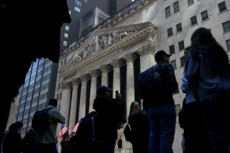 The New York Stock Exchange building.
